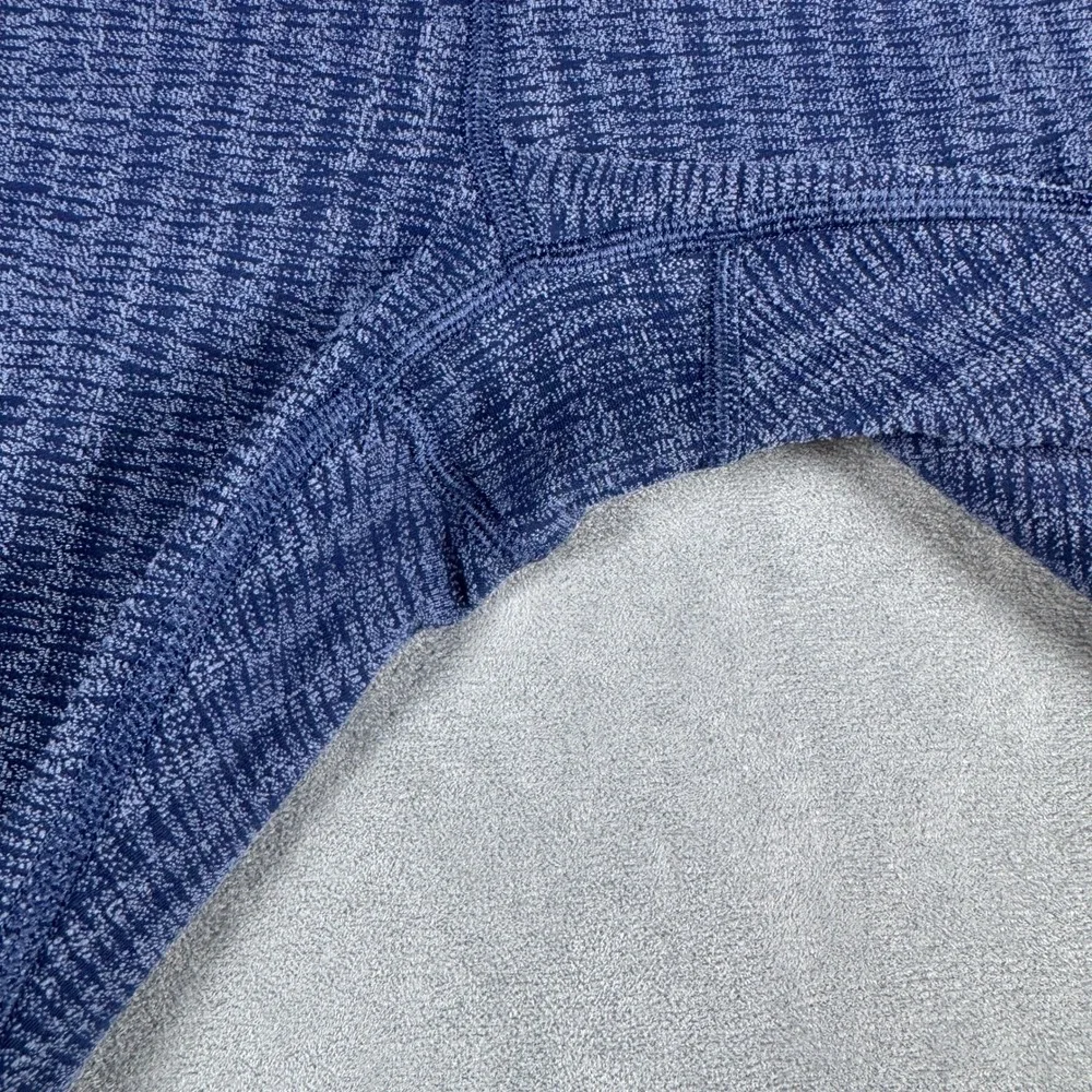 Athleta Elation Textured Straight Leg‎ Pants Blue Herringbone Small Petite SP